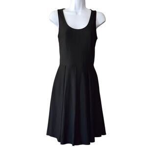 NEW White Mark Womens Dress Size S Black Sleeveless High Waist Pleated Stretch